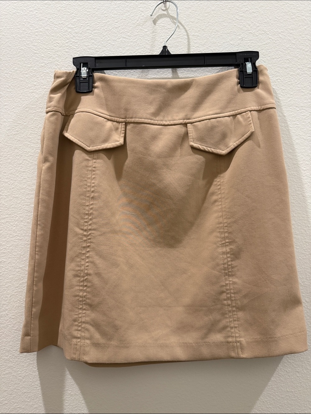 Vince Camuto Women's Tan A-Line Skirt with Front Flap Detail